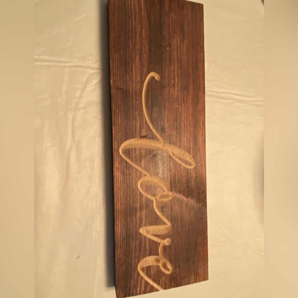 Wood “Love” decorative sign